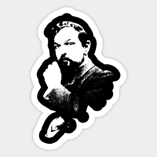 Claude Debussy portrait Sticker by Tamie